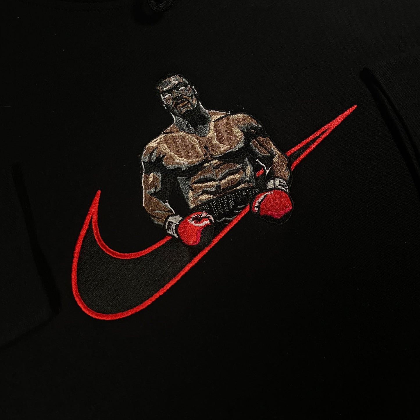 No Re-Stock: Custom Mike Tyson Embroidered Crewneck OR Hoodie Sweatshirt