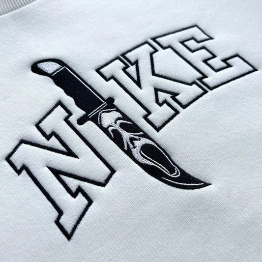 Custom Scream Embroidered Crewneck OR Hoodie Sweatshirt