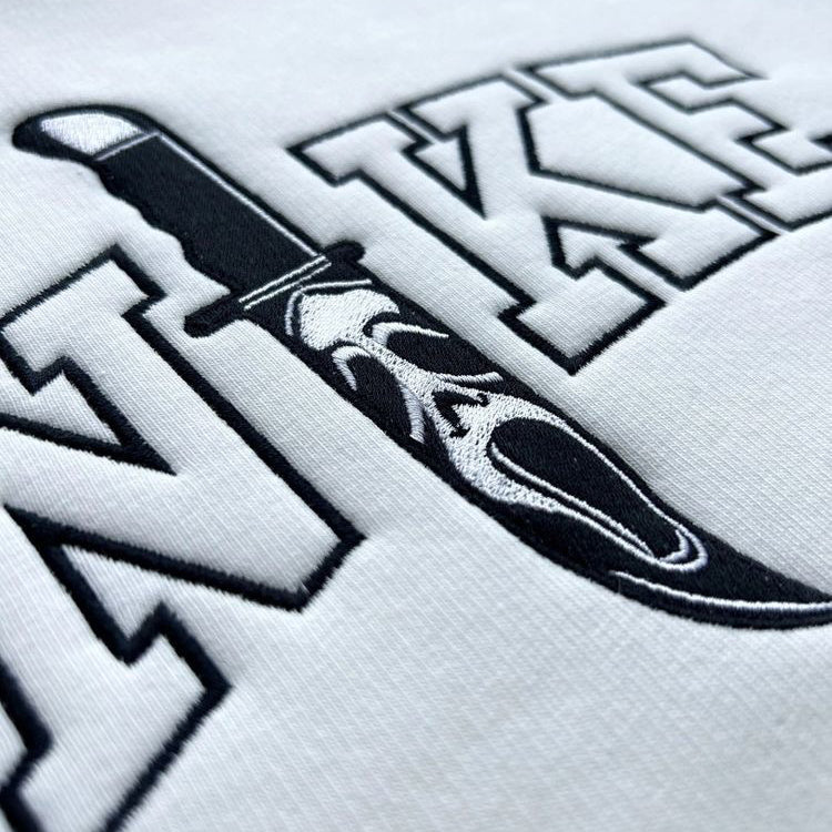 Custom Scream Embroidered Crewneck OR Hoodie Sweatshirt