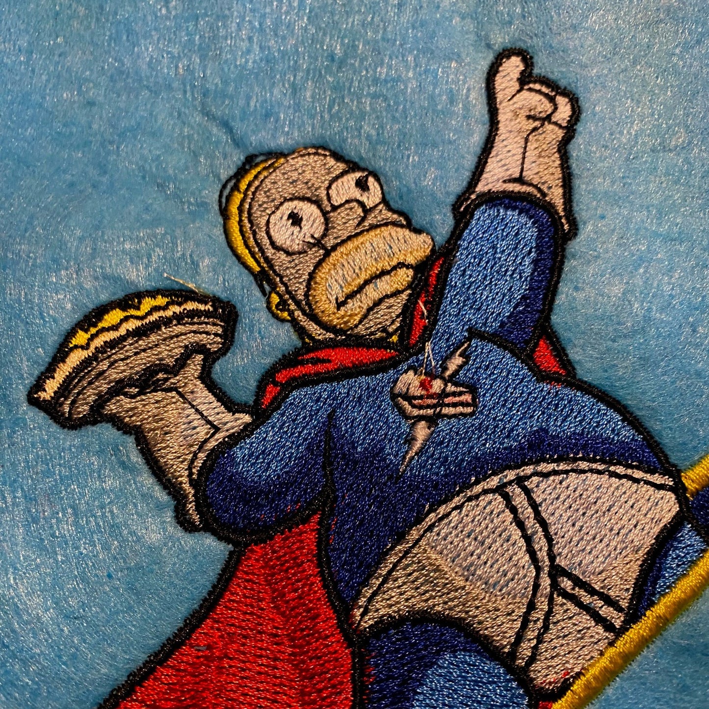 Custom The Simpsons Hero Homer Embroidered Crewneck OR Hoodie Sweatshirt