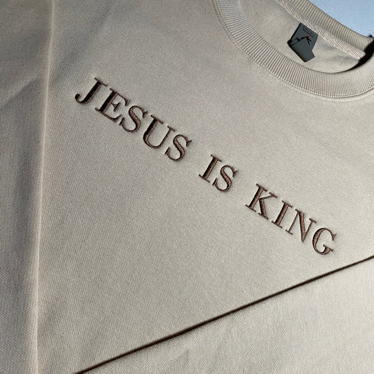 Custom Jesus is King Embroidered Crewneck OR Hoodie Sweatshirt