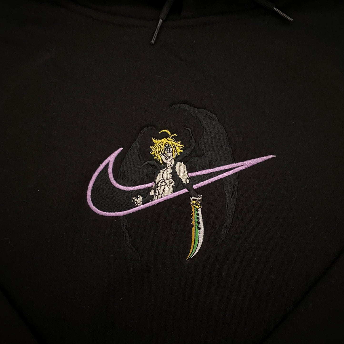 Custom Seven Deadly Sins X Meliodas Embroidered Crewneck OR Hoodie Sweatshirt