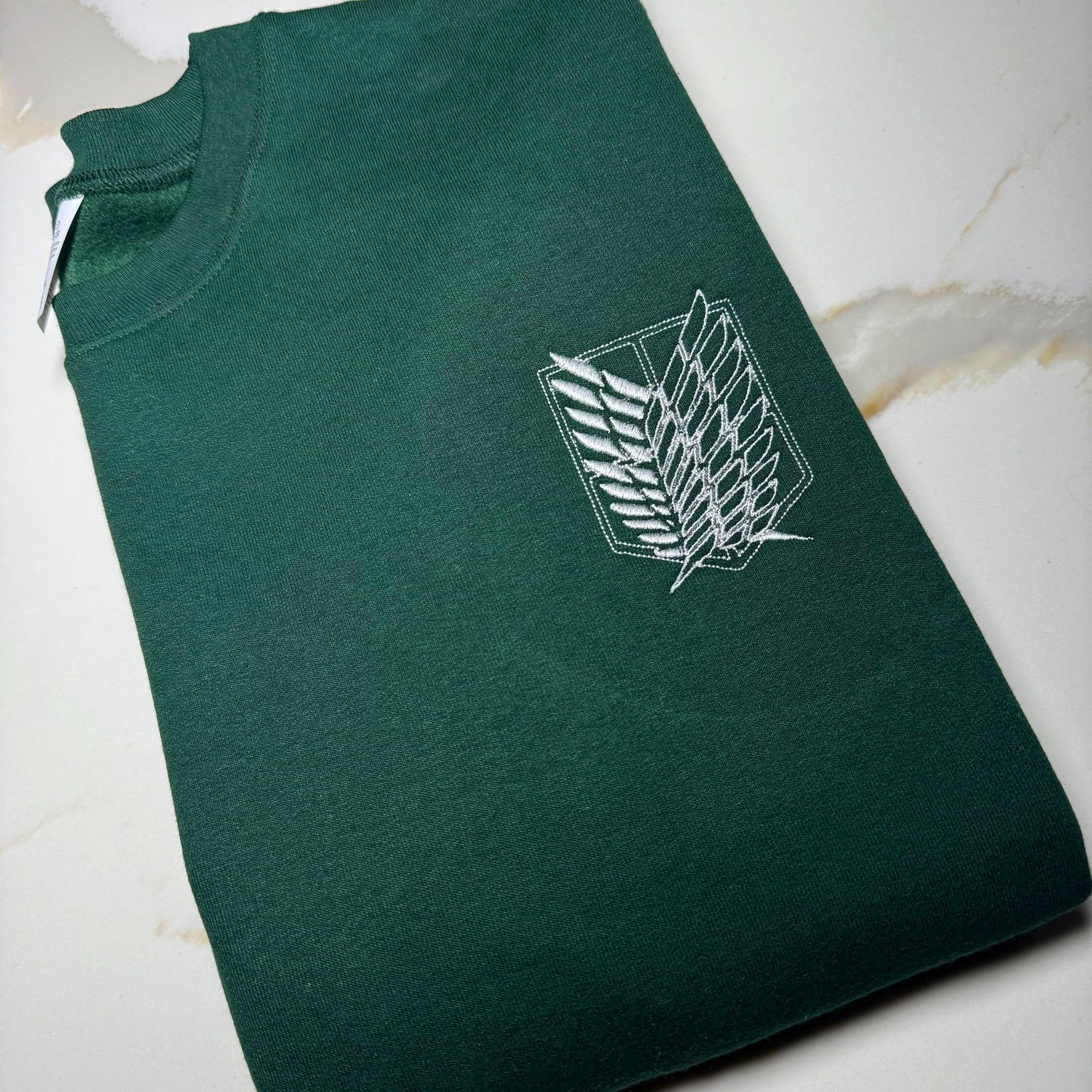 Custom AOT Scouts Subtle Embroidered Crewneck OR Hoodie Sweatshirt