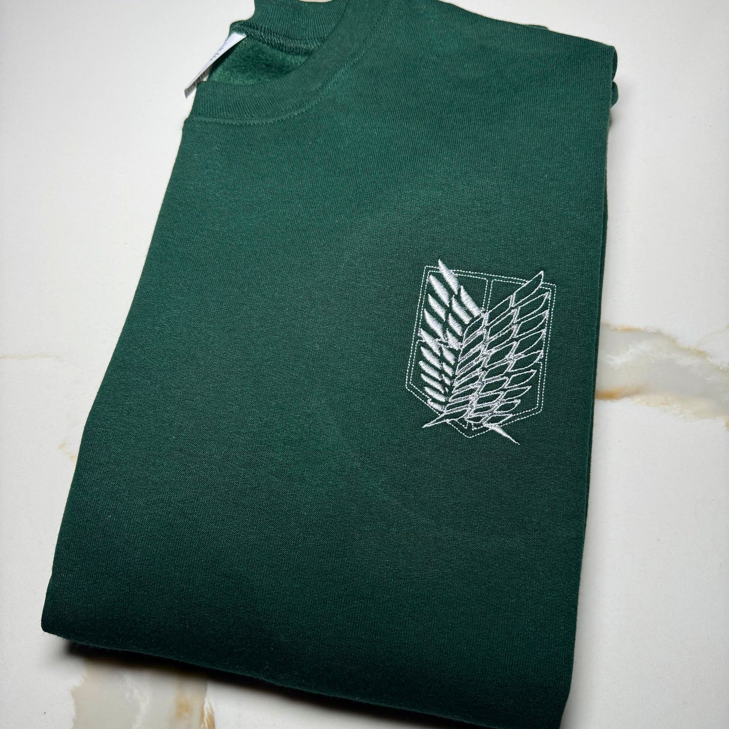 Custom AOT Scouts Subtle Embroidered Crewneck OR Hoodie Sweatshirt