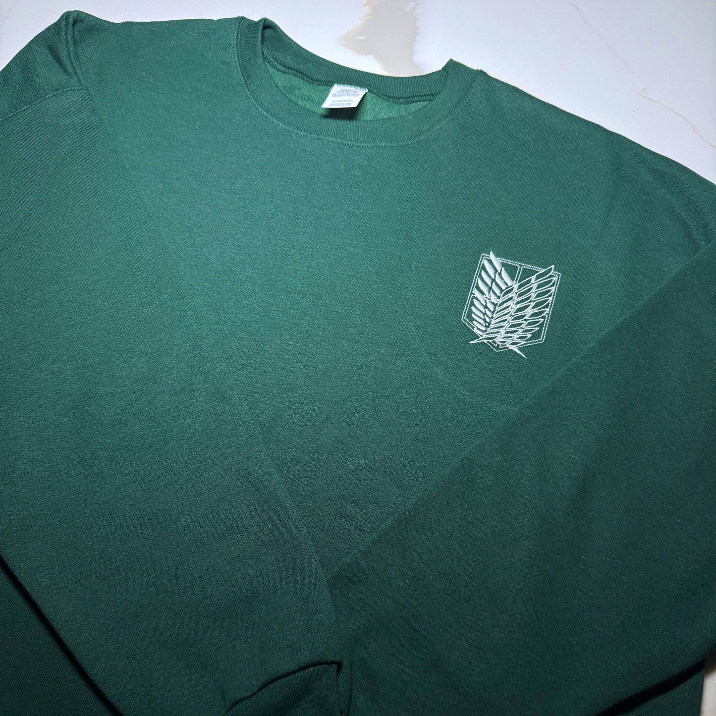 Custom AOT Scouts Subtle Embroidered Crewneck OR Hoodie Sweatshirt