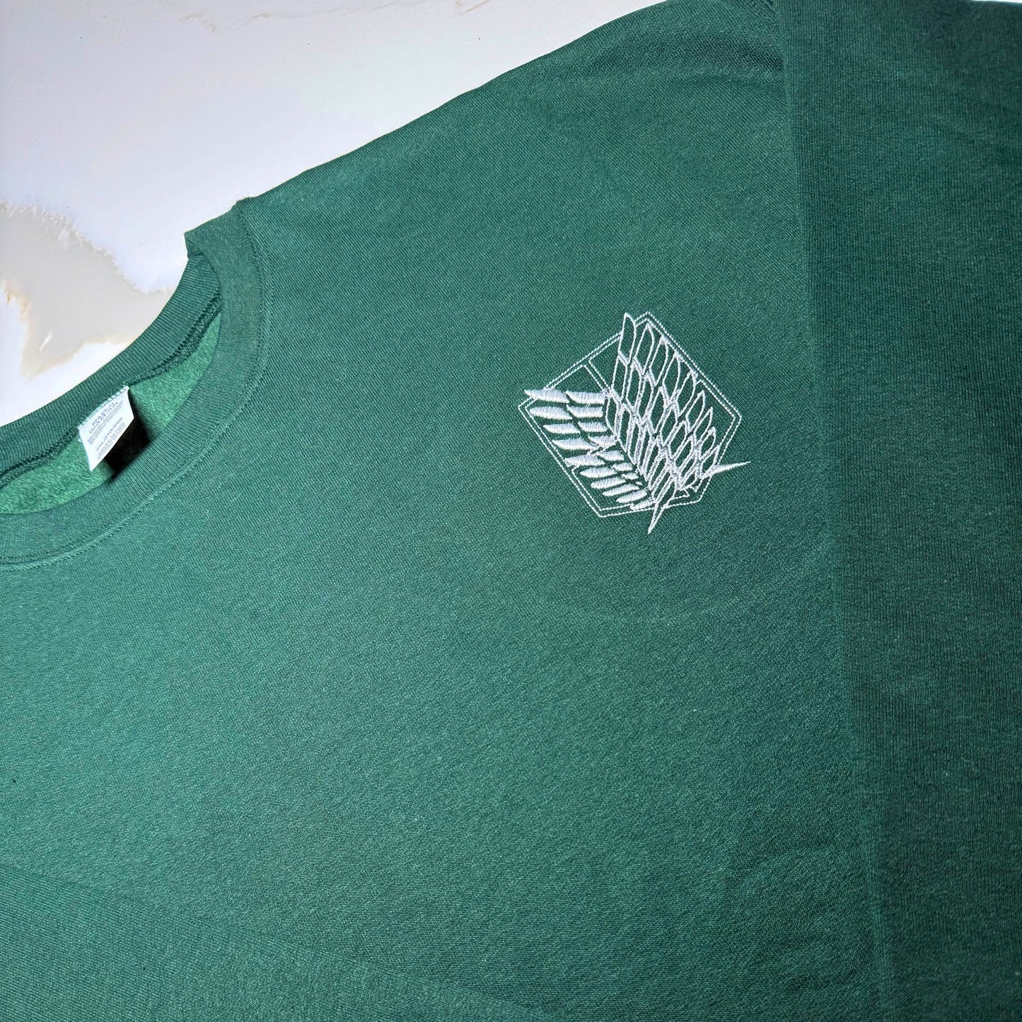 Custom AOT Scouts Subtle Embroidered Crewneck OR Hoodie Sweatshirt