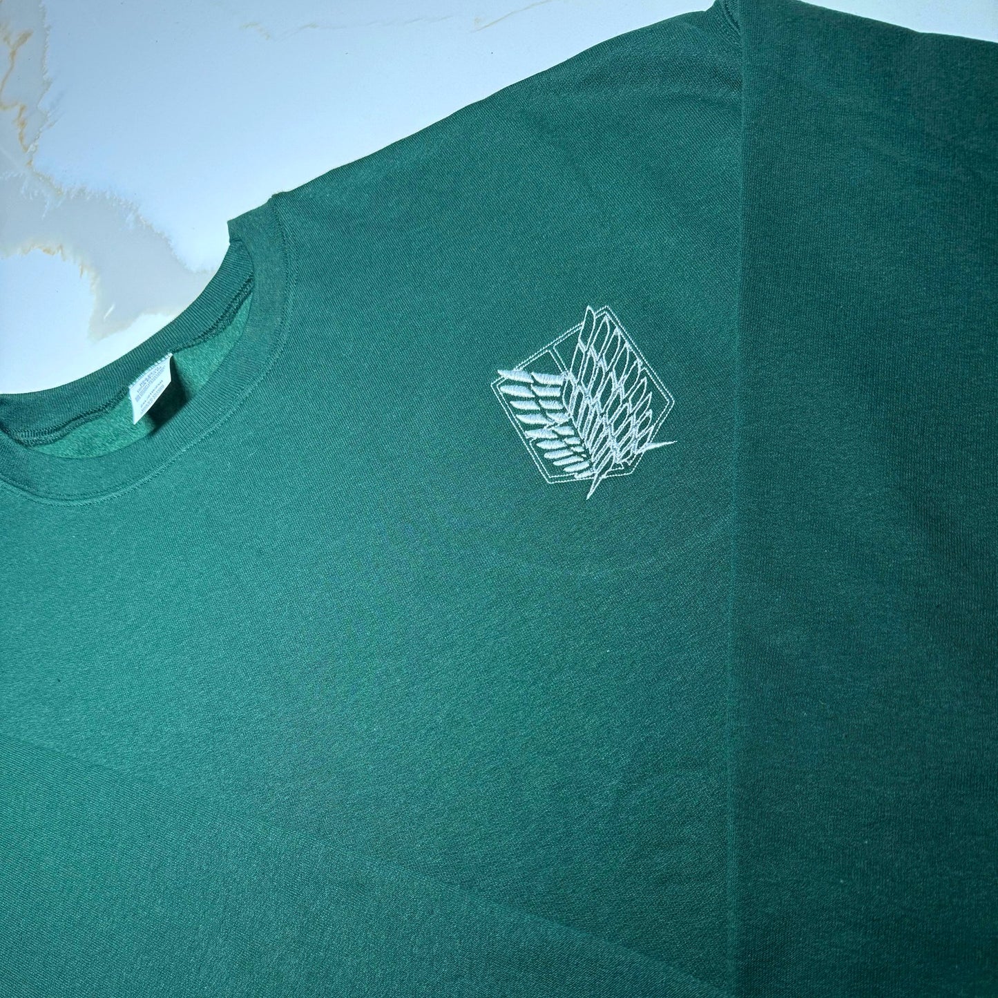 Custom AOT Scouts Subtle Embroidered Crewneck OR Hoodie Sweatshirt