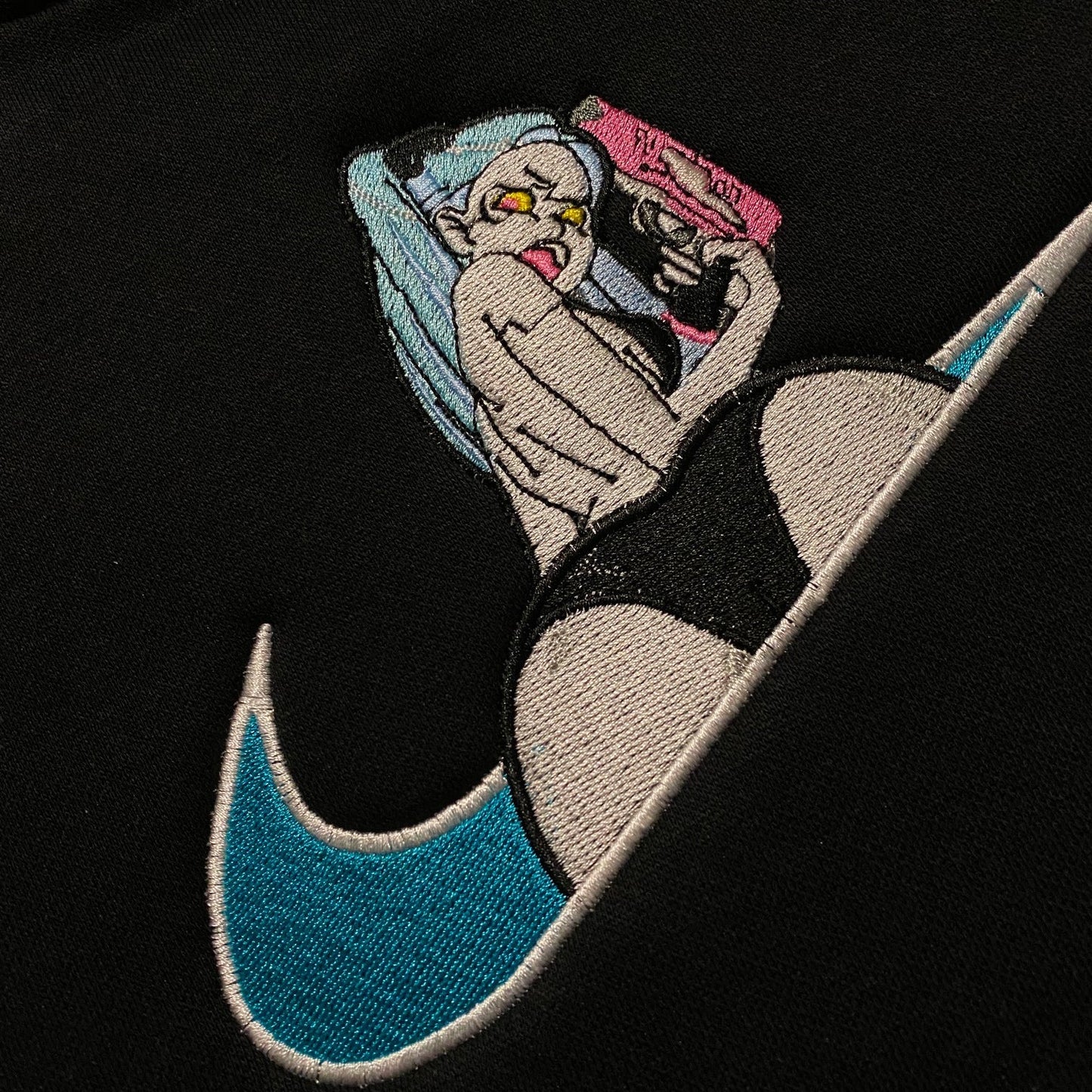 No Re-Stock: Custom Cyberpunk Edge Runners Rebecca Embroidered Crewneck OR Hoodie Sweatshirt