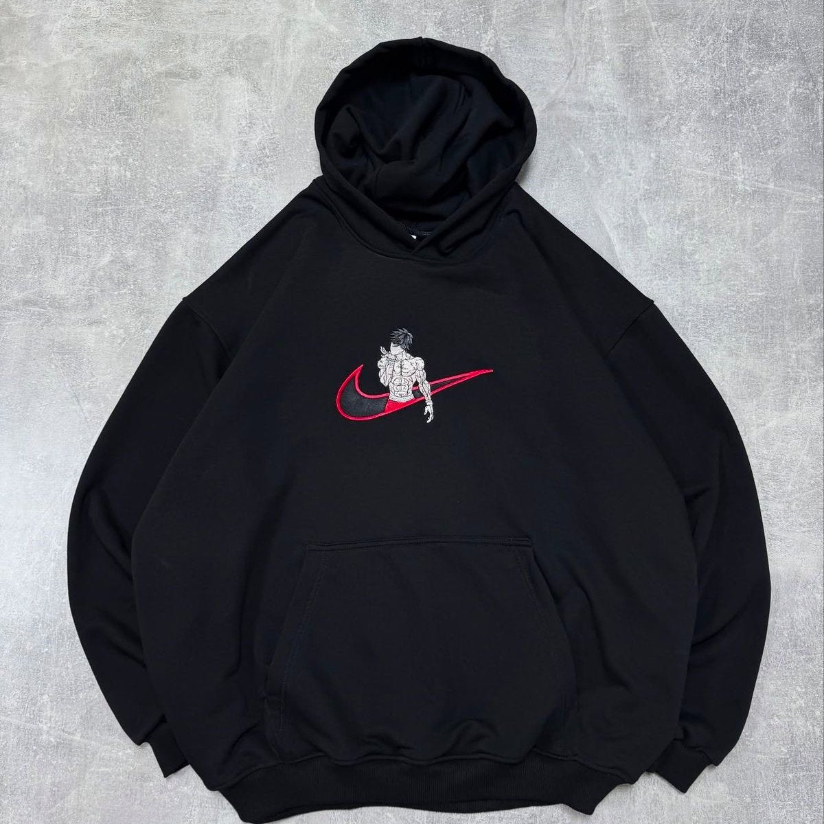 Custom Baki the Grappler Hanma Embroidered Crewneck OR Hoodie Sweatshirt