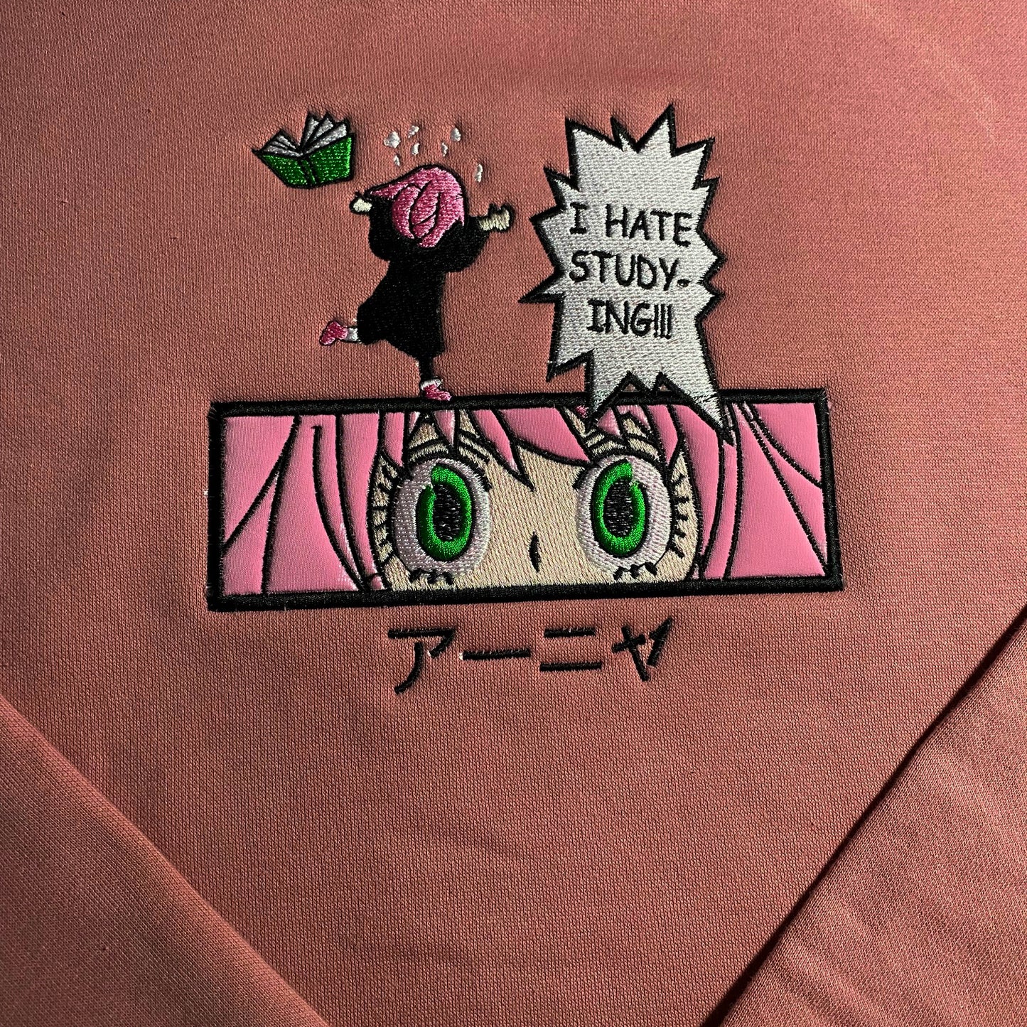 LIMITED Spy X Family "I Hate Studying" EMBROIDERED ANIME HOODIE