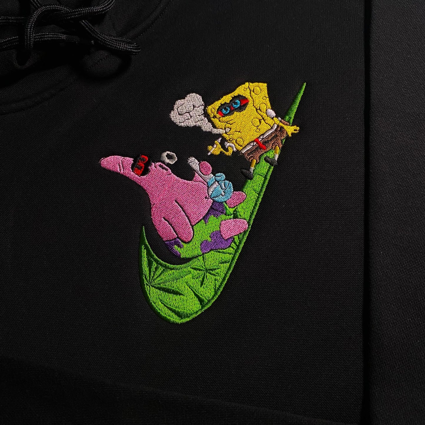 No Re-Stock: Custom SpongeBob 420 Embroidered Crewneck OR Hoodie Sweatshirt