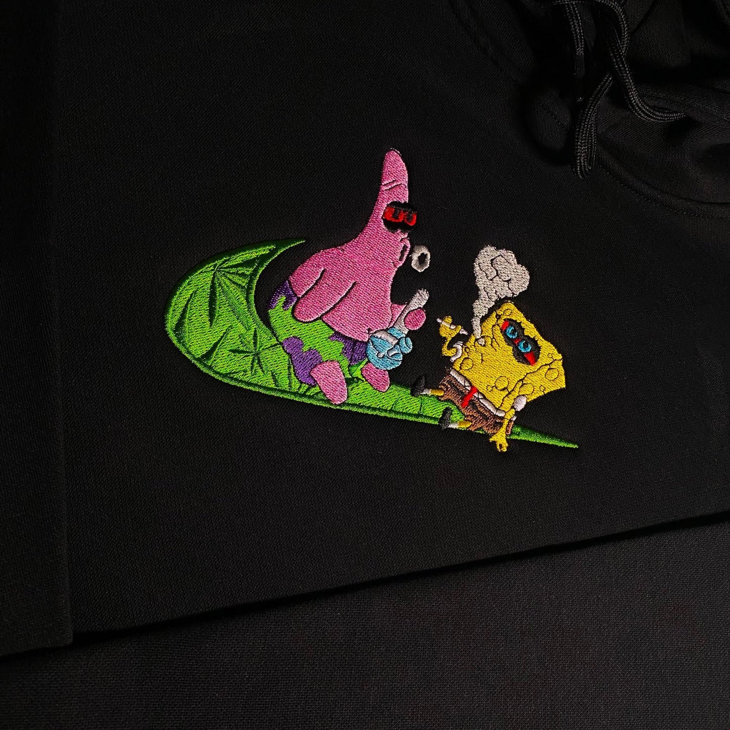 No Re-Stock: Custom SpongeBob 420 Embroidered Crewneck OR Hoodie Sweatshirt