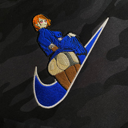 No Re-Stock: Custom JJK Nobara Embroidered Crewneck OR Hoodie Sweatshirt