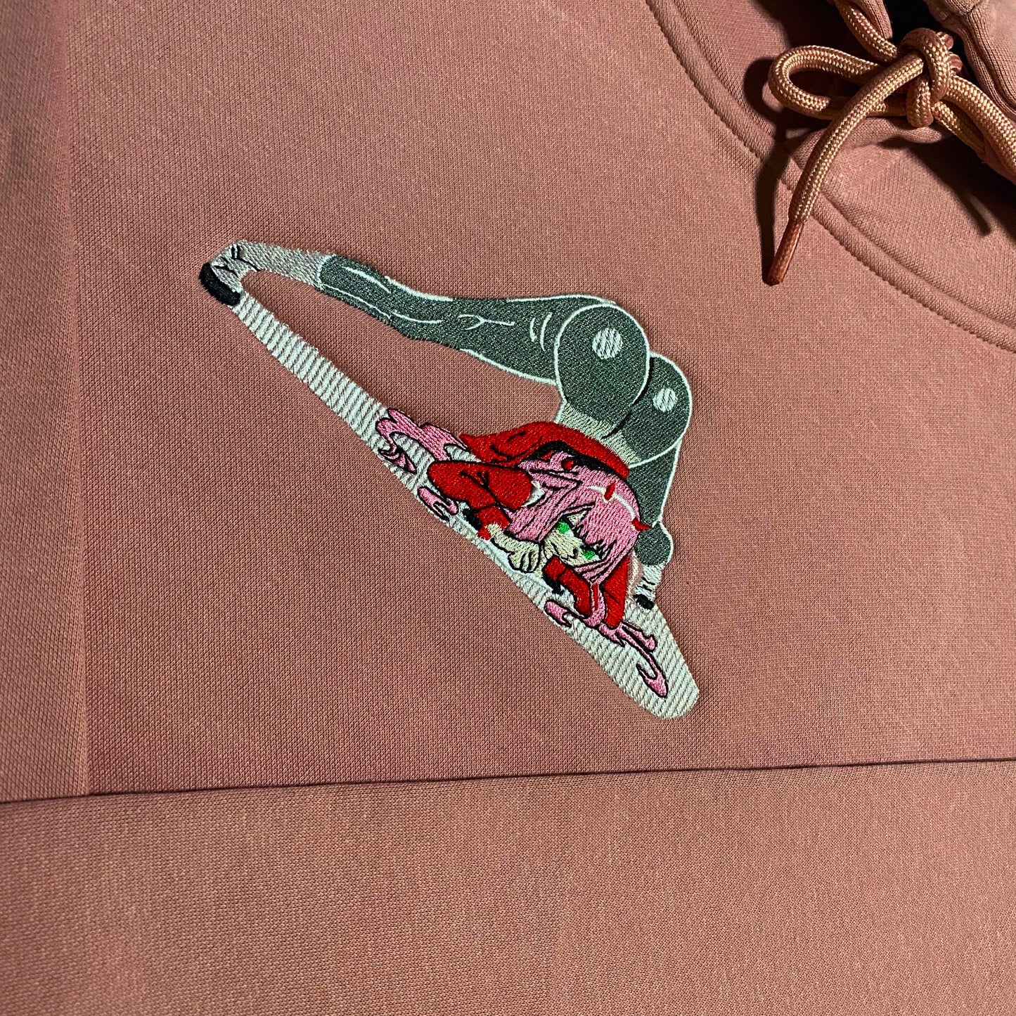 No Re-Stock: Custom Zero Two Embroidered Crewneck OR Hoodie Sweatshirt