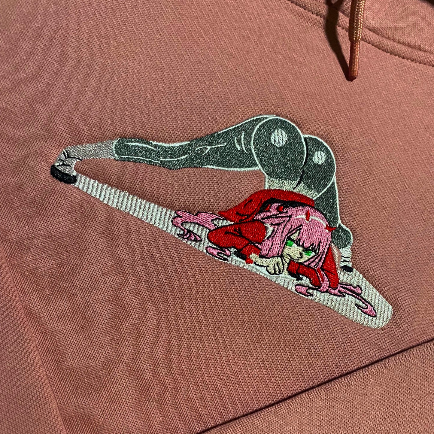 No Re-Stock: Custom Zero Two Embroidered Crewneck OR Hoodie Sweatshirt