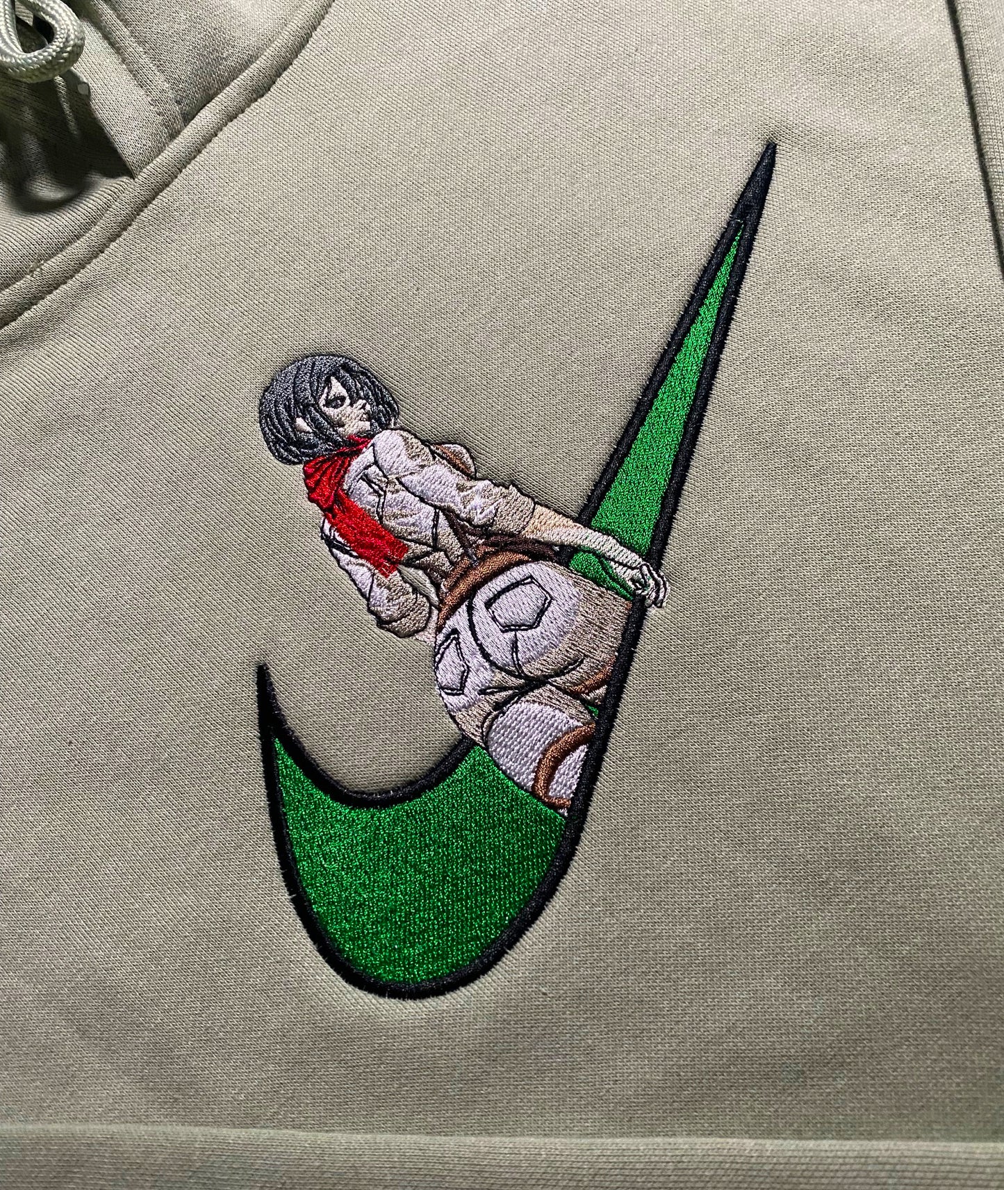 LIMITED AOT Mikasa Ackerman Gyat EMBROIDERED Gym HOODIE