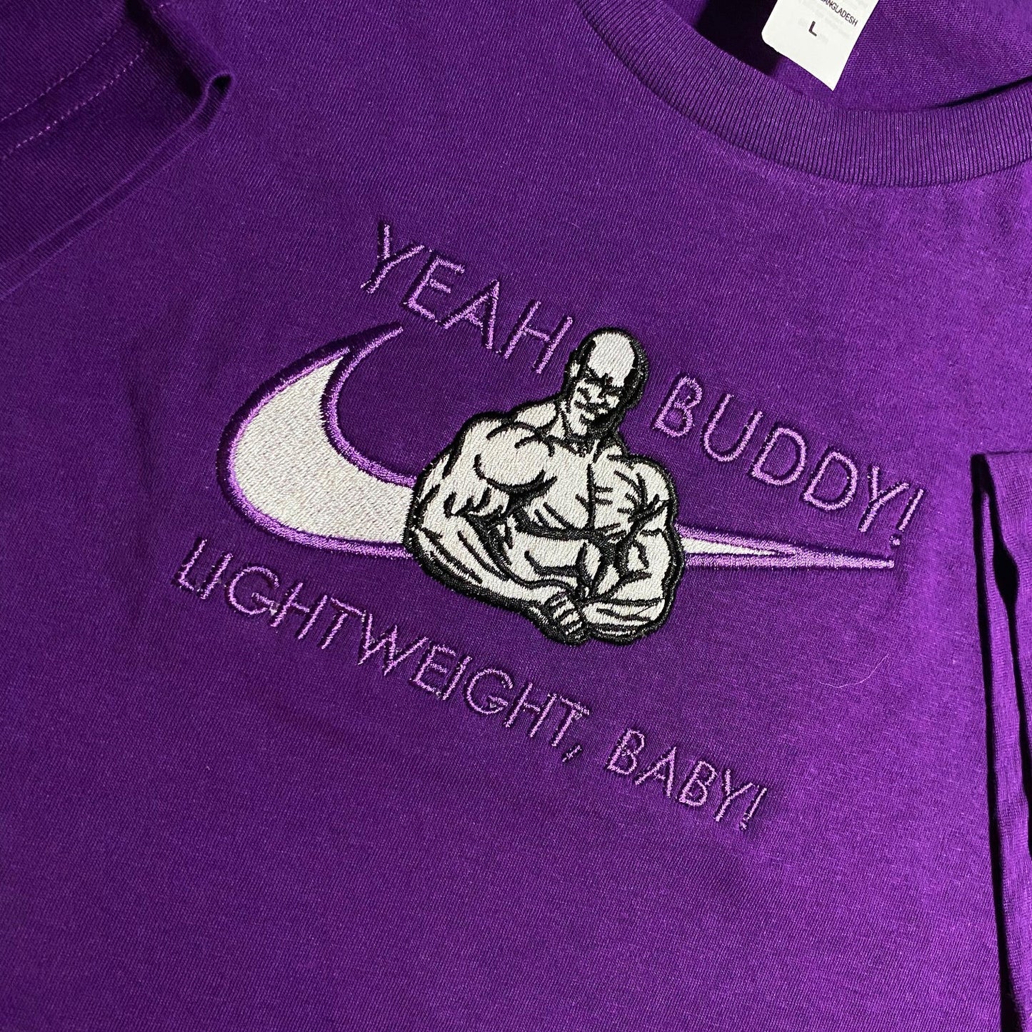 Custom Yeah Buddy! Ronnie Coleman Gym Bro Embroidered Crewneck OR Hoodie Sweatshirt