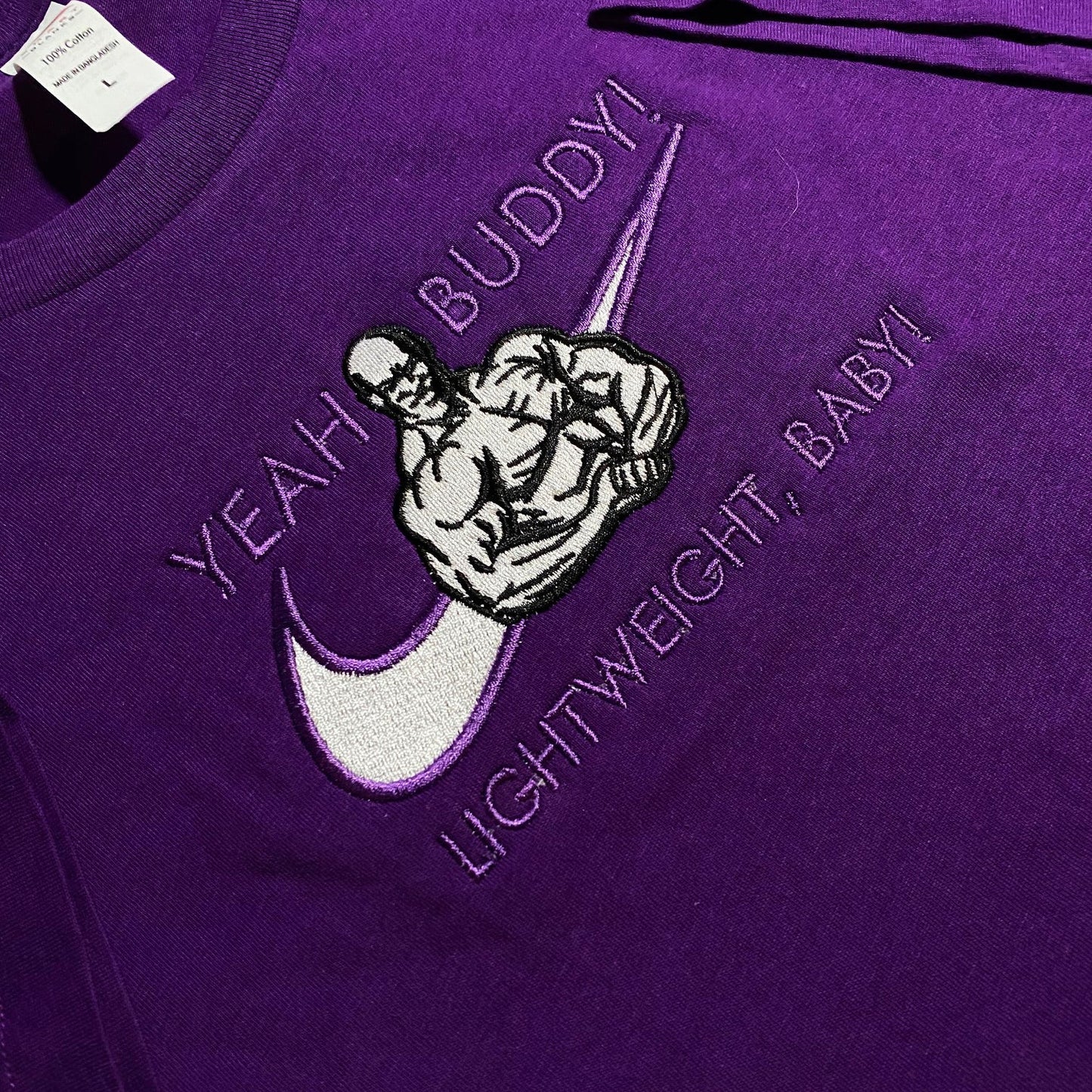 Custom Yeah Buddy! Ronnie Coleman Gym Bro Embroidered Crewneck OR Hoodie Sweatshirt