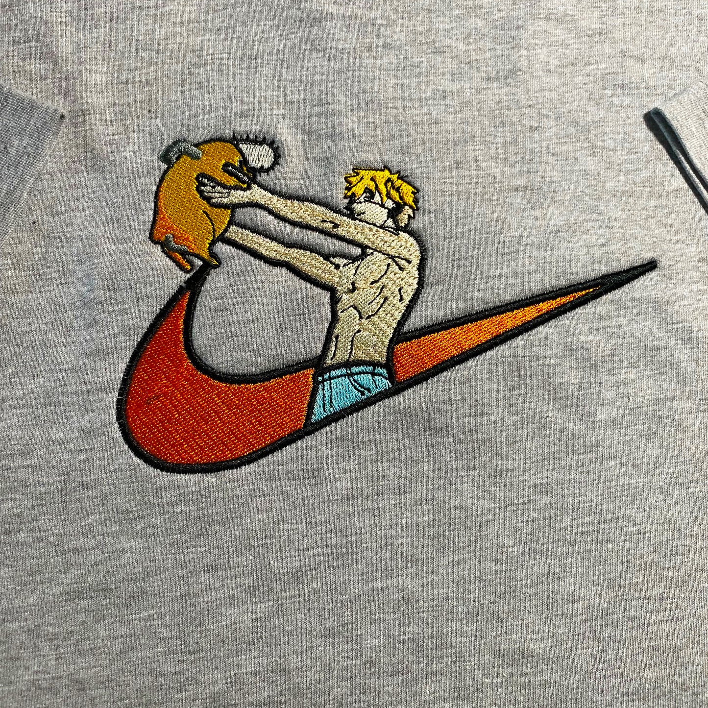 No Re-Stock: Custom Chainsaw Man Denji and Pochita Embroidered Crewneck OR Hoodie Sweatshirt