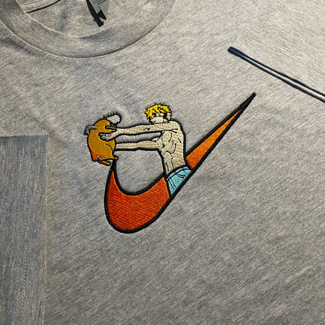 No Re-Stock: Custom Chainsaw Man Denji and Pochita Embroidered Crewneck OR Hoodie Sweatshirt