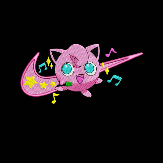 Custom Pokémon Jigglypuff Embroidered Crewneck OR Hoodie Sweatshirt