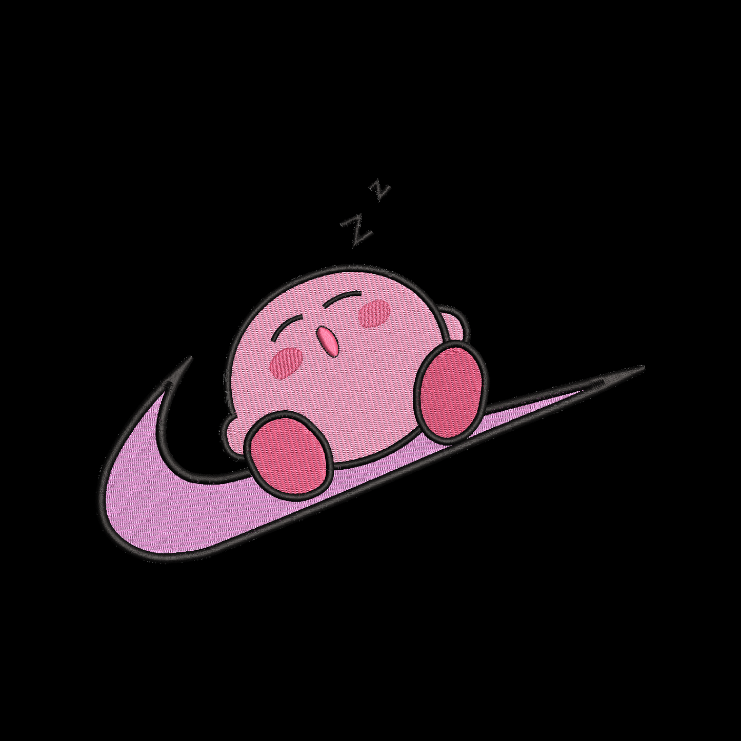 No Re-Stock: Custom Kirby Zzz Embroidered T-Shirt