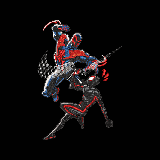 LIMITED Spiderman 2099 Vs Miles Morales EMBROIDERED HOODIE