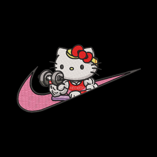 Custom Hello Kitty Lifts Embroidered Crewneck OR Hoodie Sweatshirt