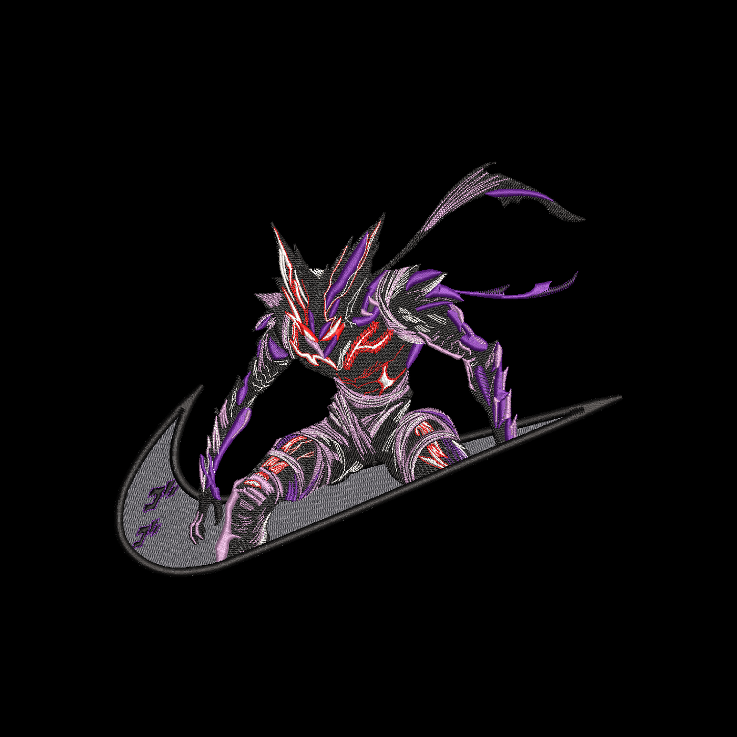 Custom Cosmic Fear Mode Garou Embroidered Crewneck OR Hoodie Sweatshirt