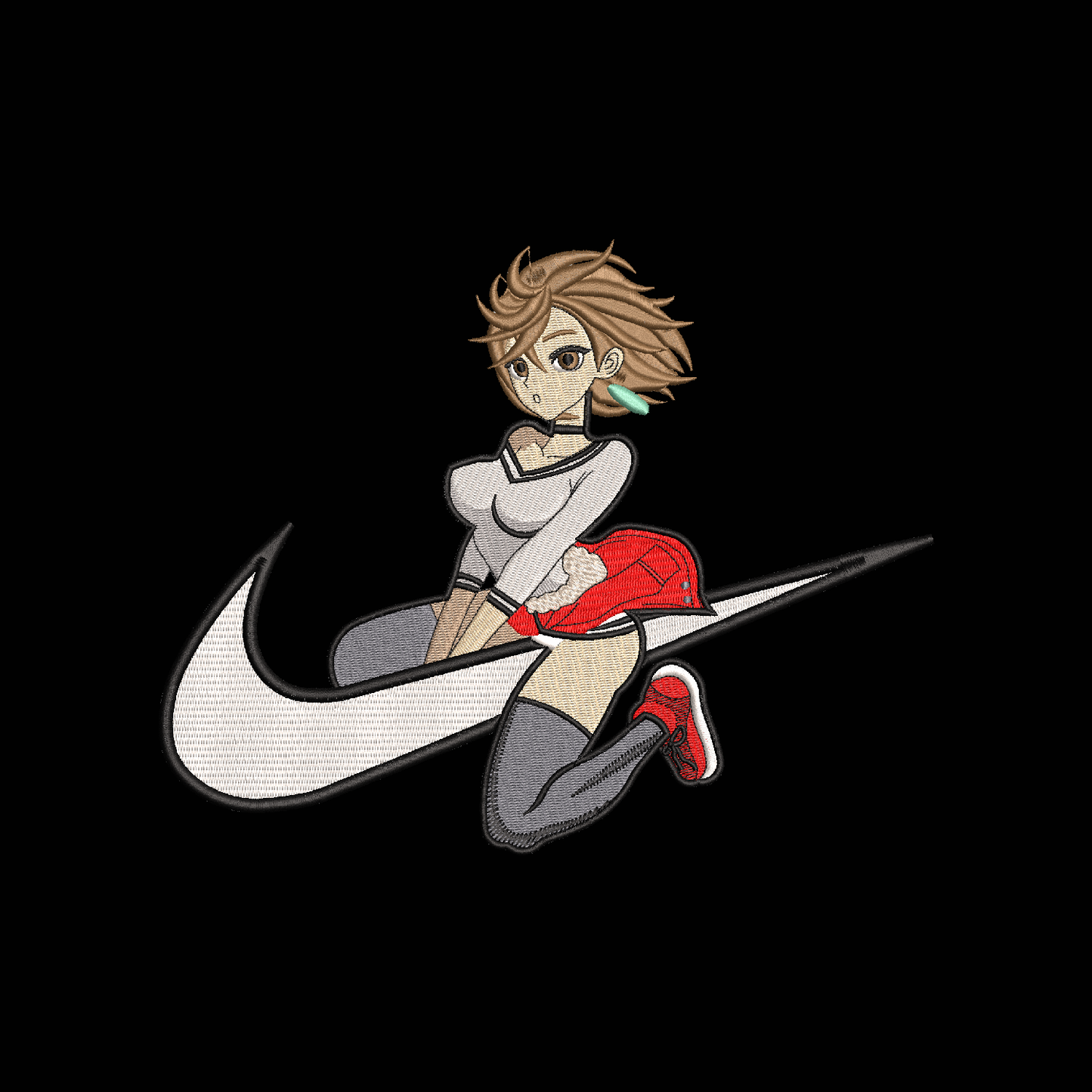 Custom Dandadan Momo Ayase Embroidered Crewneck OR Hoodie Sweatshirt