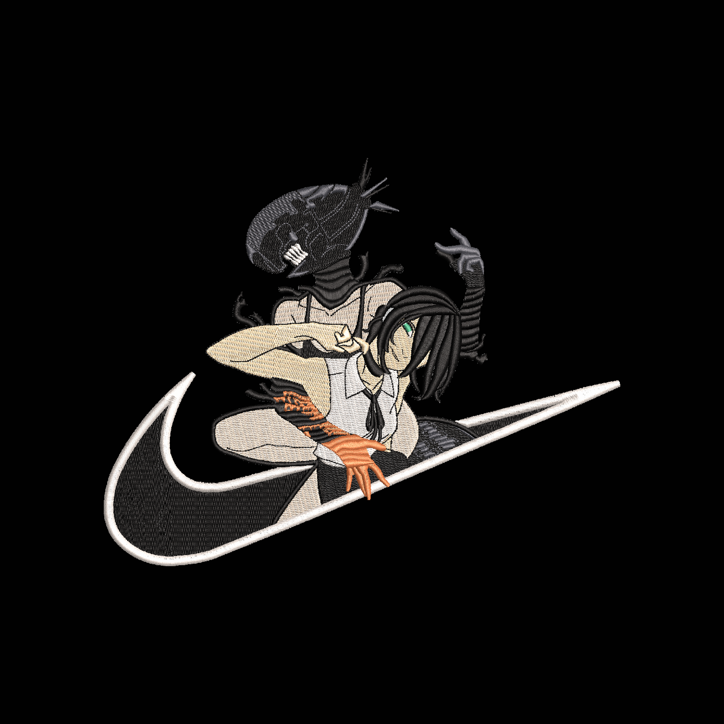 Custom Chainsaw Man Bomb Devil Embroidered Crewneck OR Hoodie Sweatshirt