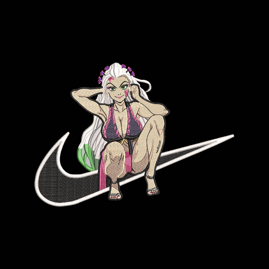 Custom Demon Slayer Daki Embroidered Crewneck OR Hoodie Sweatshirt