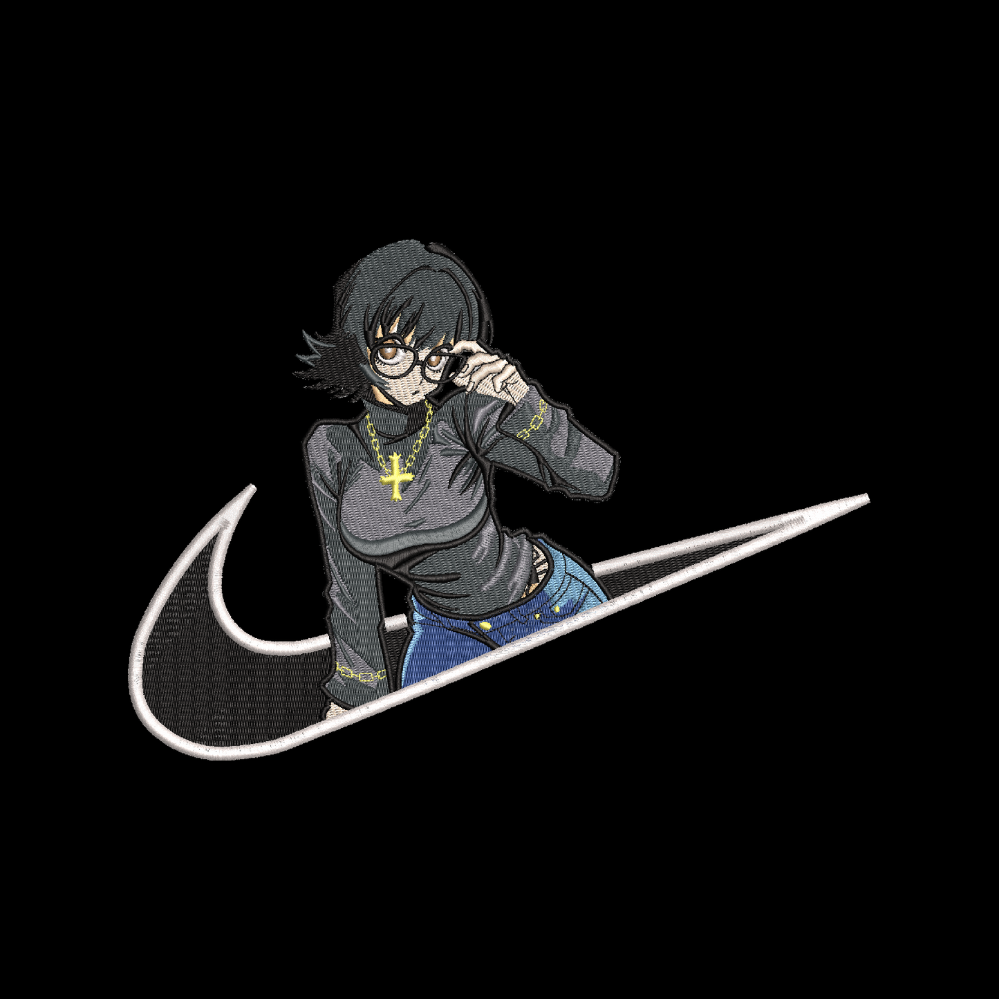 No Re-Stock: Custom Hunter X Hunter Shizuku Murasaki Embroidered Crewneck OR Hoodie Sweatshirt
