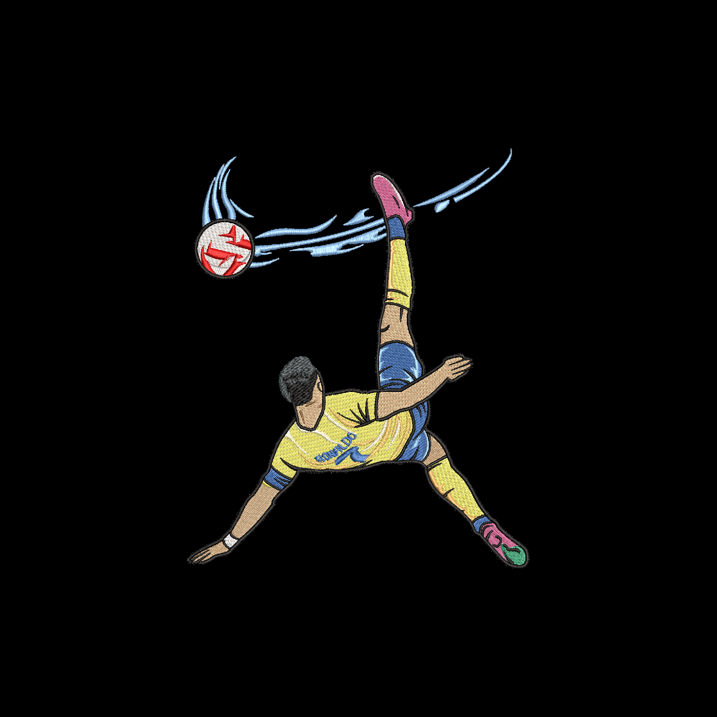 No Re-Stock: Custom CR7 Christiano Ronaldo Just Kick It Embroidered Crewneck OR Hoodie Sweatshirt