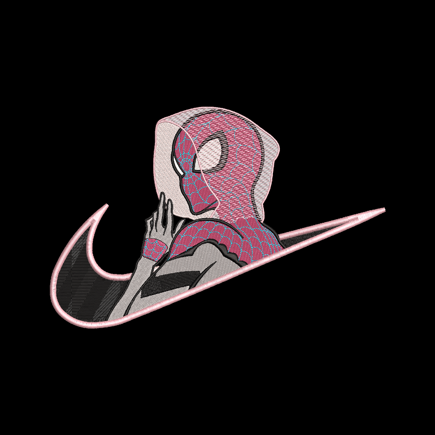 No Re-Stock: Custom Spider-Man Spider Gwen Embroidered Crewneck OR Hoodie Sweatshirt