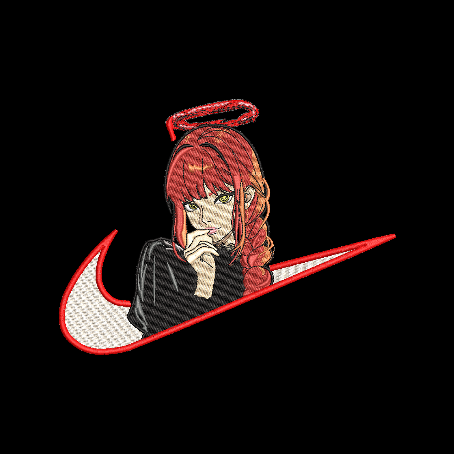 No Re-Stock: Custom Chainsaw man Makima Embroidered Crewneck OR Hoodie Sweatshirt