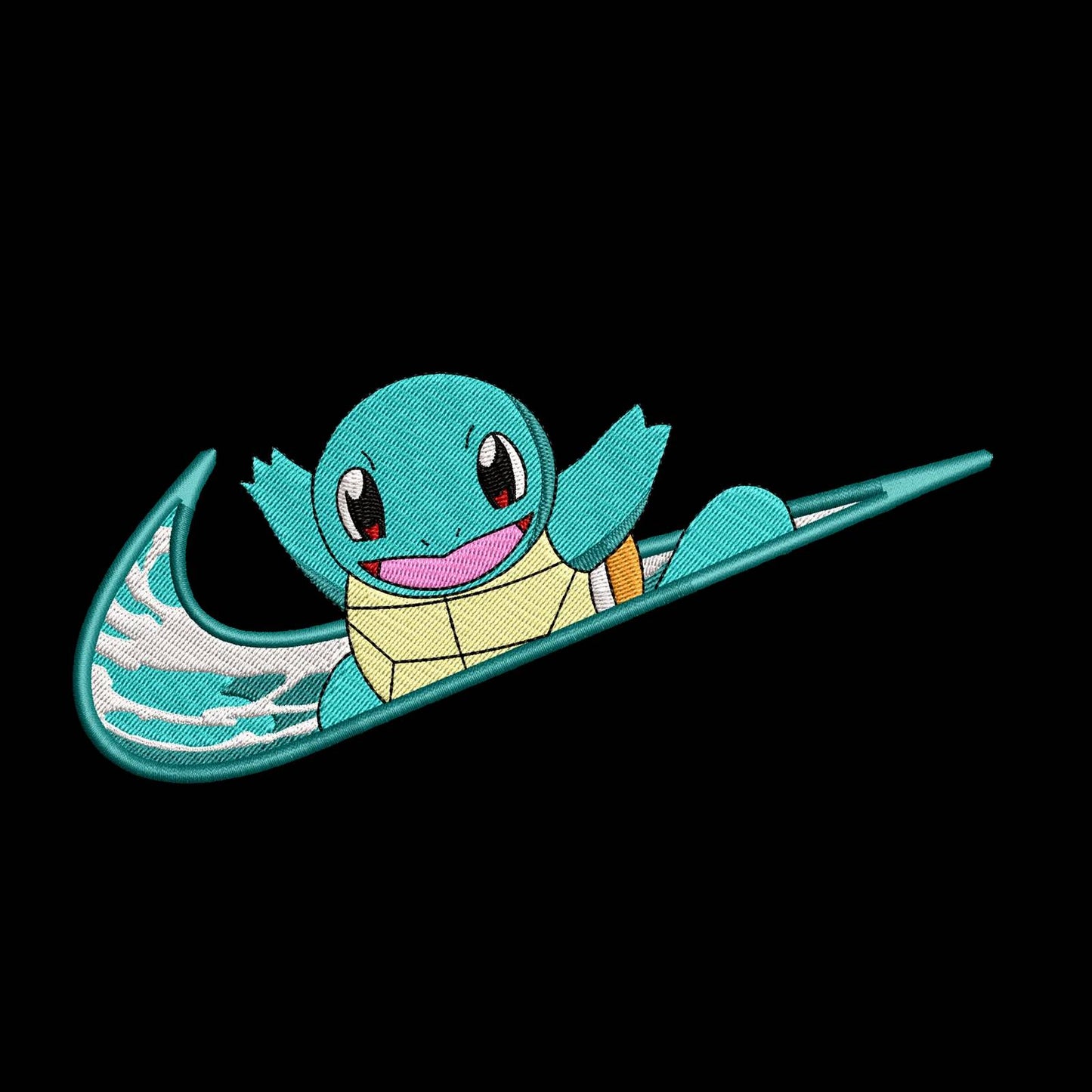 Custom Pokémon Squirtle Embroidered Crewneck OR Hoodie Sweatshirt