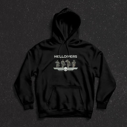 LIMITED Helldivers for Democracy EMBROIDERED GYM HOODIE