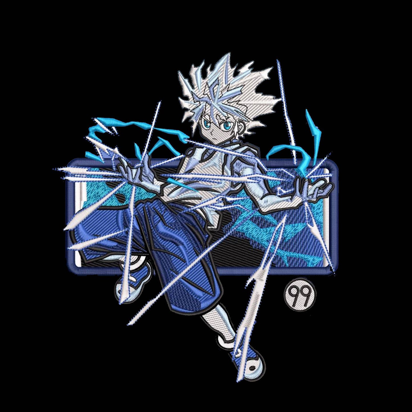 No Re-Stock: Custom Hunter X Hunter Killua 99 Embroidered T-Shirt
