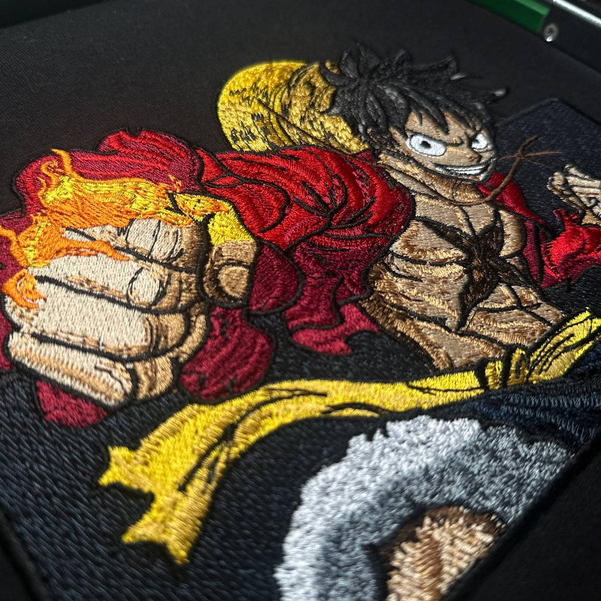 No Re-Stock: Custom One Piece Luffy Embroidered Crewneck OR Hoodie Sweatshirt