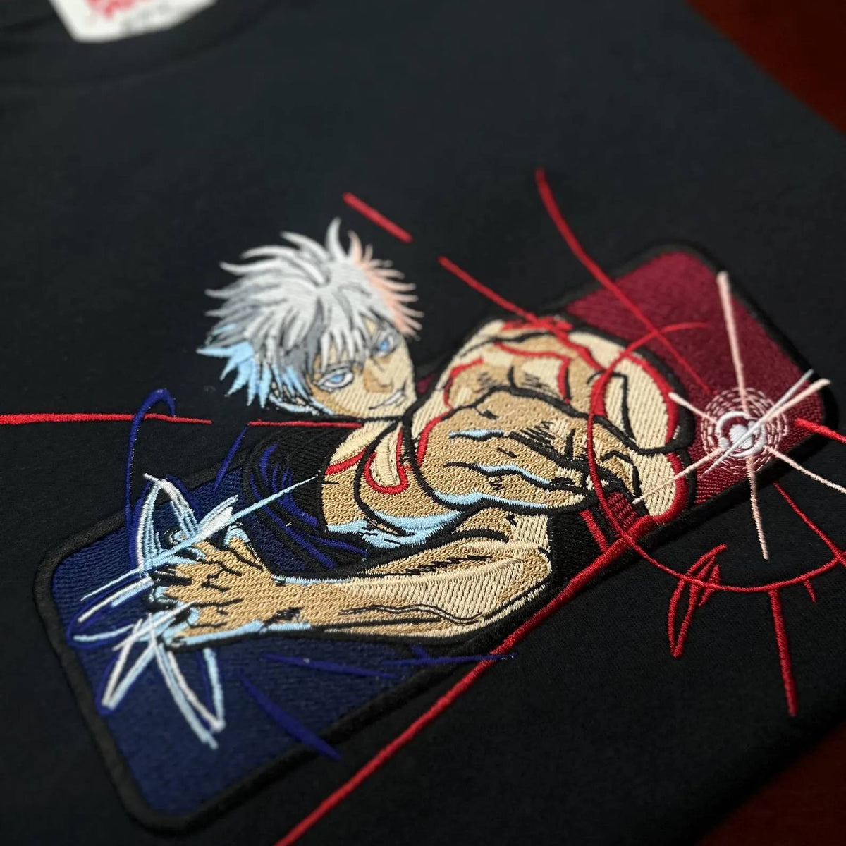 No Re-Stock: Custom JJK Gojo Embroidered Crewneck OR Hoodie Sweatshirt