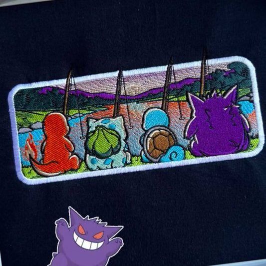 No Re-Stock: Custom Pokémon Best Friends Embroidered Crewneck OR Hoodie Sweatshirt