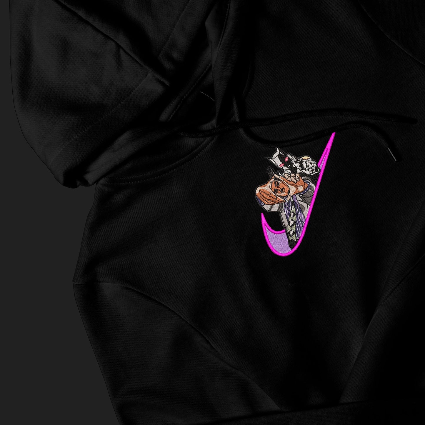 Custom JoJo's Bizarre Adventure Kira Killer Queen Embroidered Crewneck OR Hoodie Sweatshirt