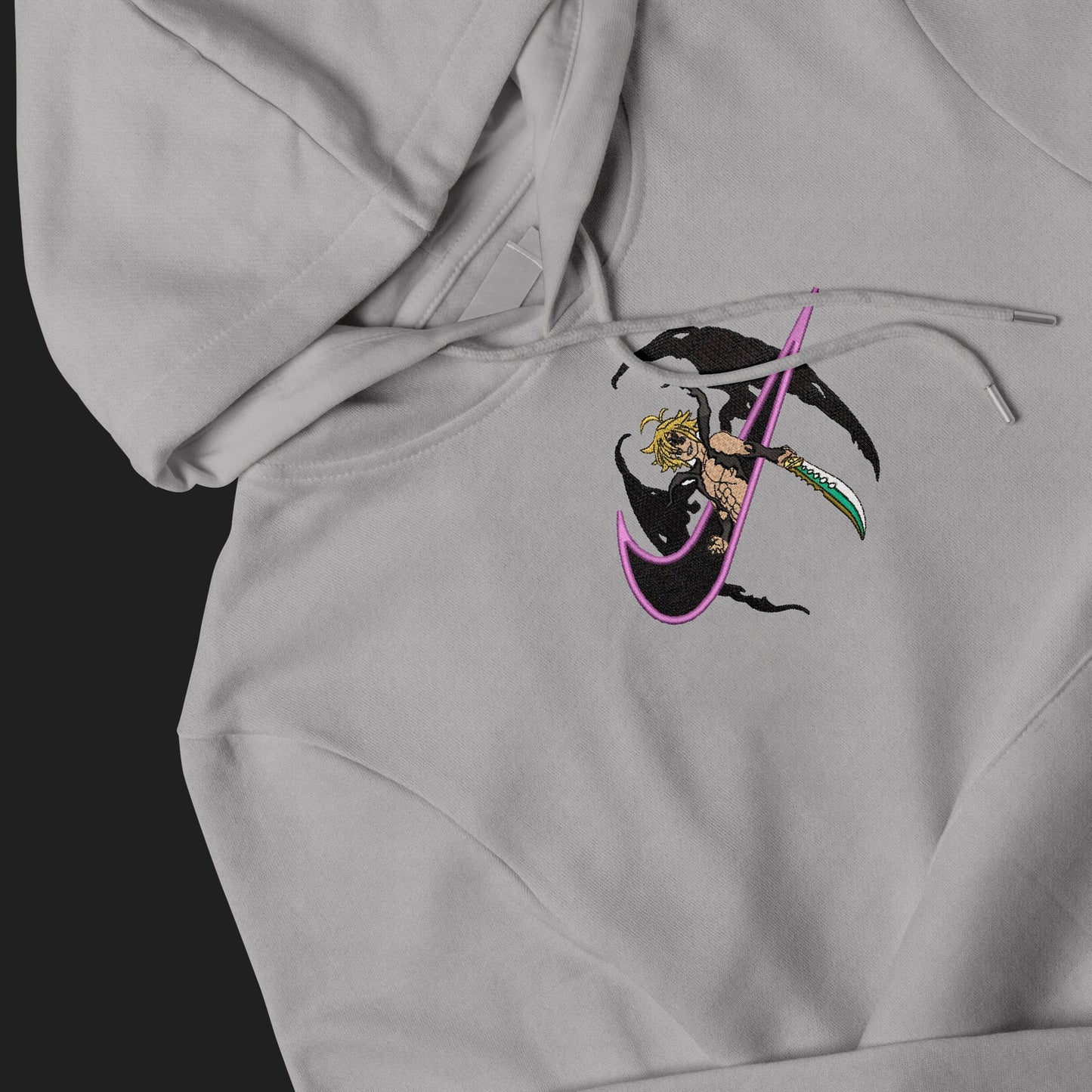 Custom Seven Deadly Sins X Meliodas Embroidered Crewneck OR Hoodie Sweatshirt