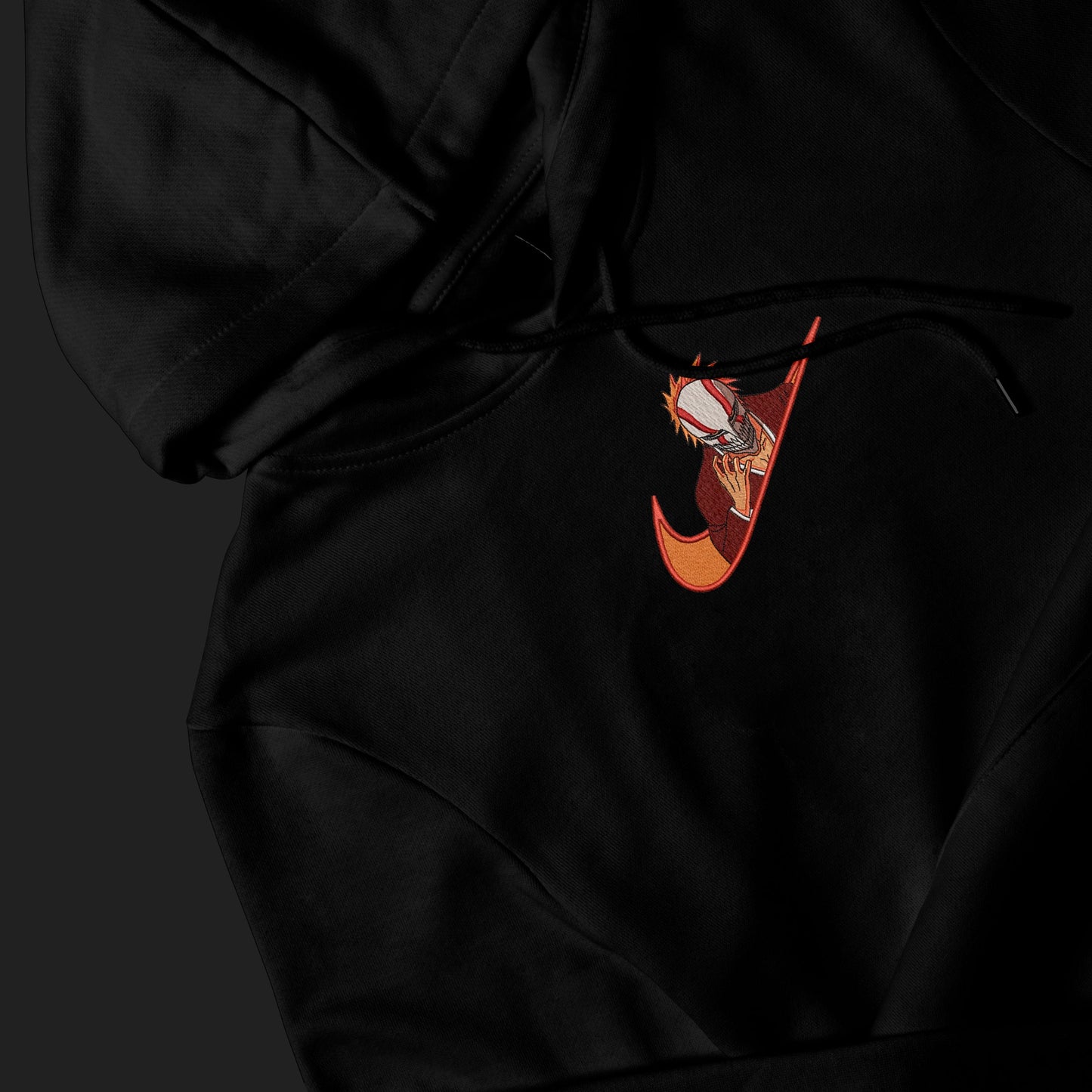 LIMITED BLEACH HOLLOW MASK ICHIGO KUROSAKI EMBROIDERED HOODIE